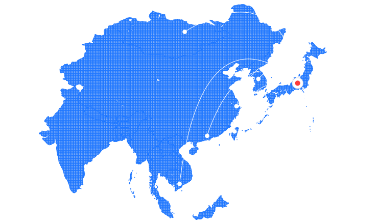 Asiaの地図