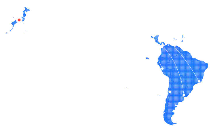 South Americaの地図