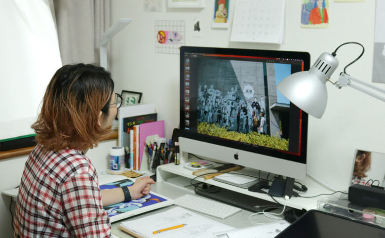 仕事部屋のユリコフさん